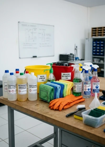 Produtos e Materiais Utilizados nos Serviços de Limpeza