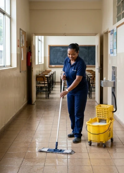 Procedimentos de Limpeza em Salas de Aula e Corredores