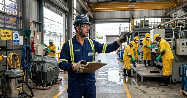 Gestão de Equipes de Limpeza Industrial