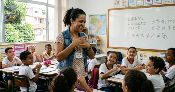 Objetivo do curso Libras Intermediário para Educadores