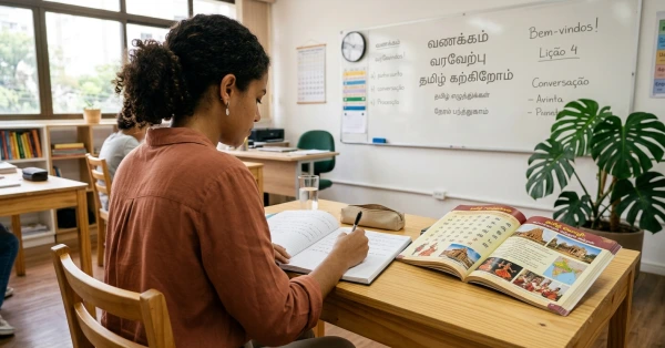 Objetivo do curso Tâmil Intermediário para Conversação